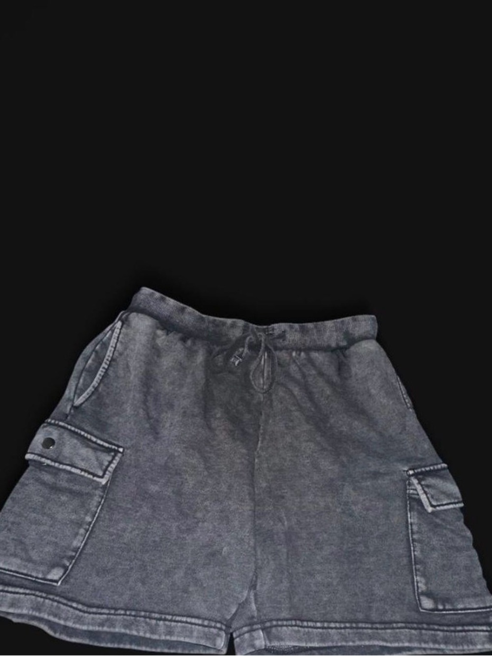 Forever 21 Men's Washed Charcoal Cargo Shorts